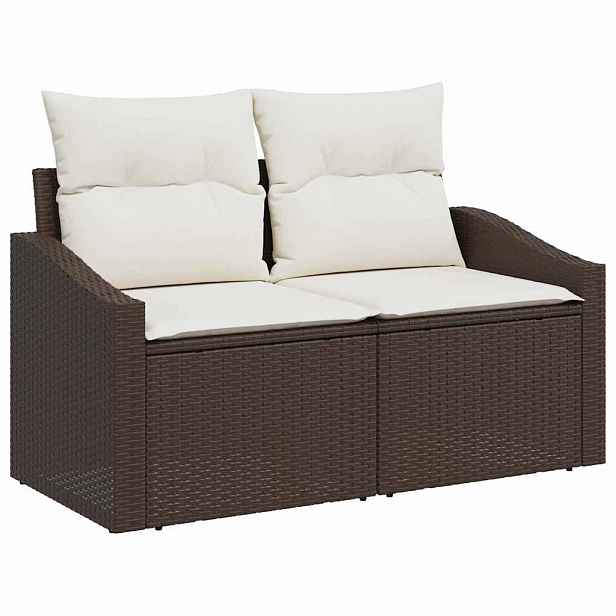 vidaXL Zahradní sofa s polštářem 123 x 62 x 69 cm polyratan