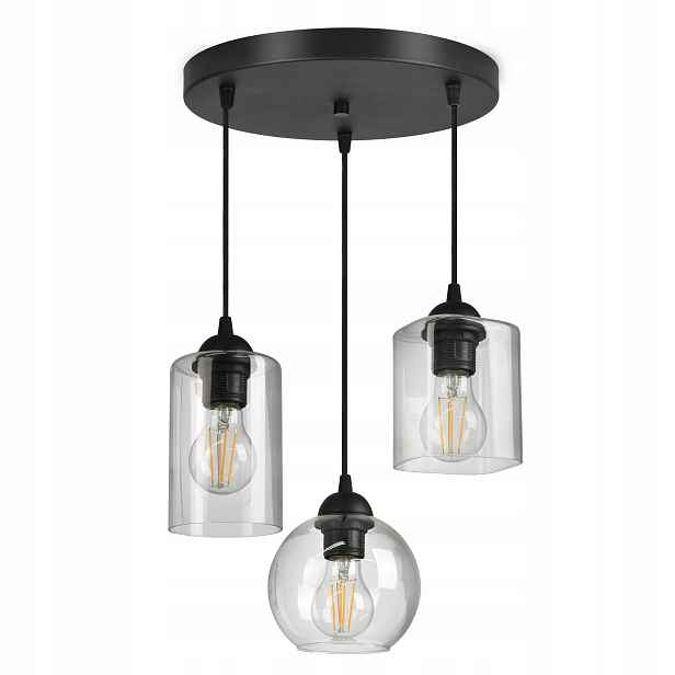 Skleněná závěsná lampa Stropní Svítidlo Geometrické stínítka