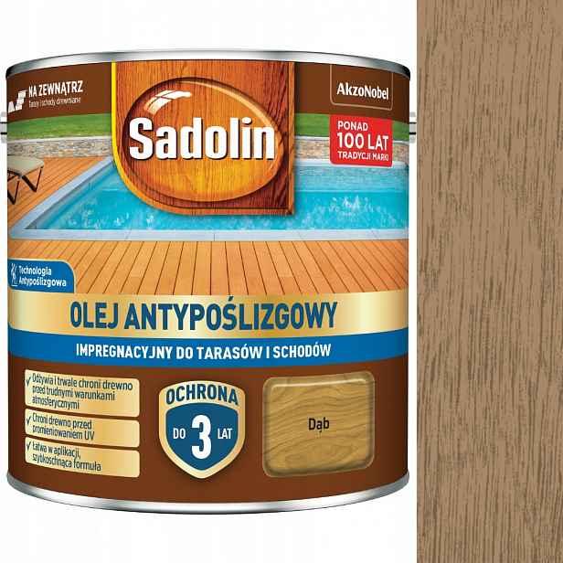 Sadolin Impregnační Protiskluzový Olej 2,5 L Dub