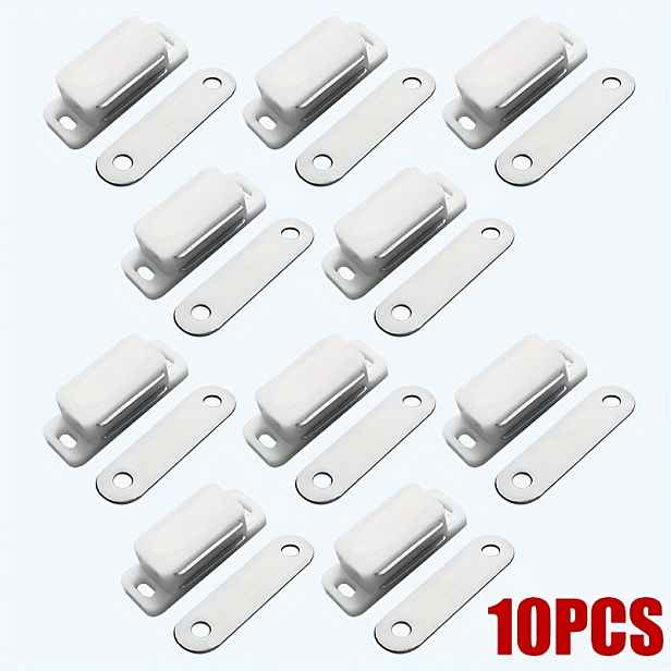 TEMU 5/10ks Nástěnný magnetický zámek na dvířka skříněk, nástěnný, zásuvkový a žaluziový magnetický zámek, snadná instalace, včetně nástěnného