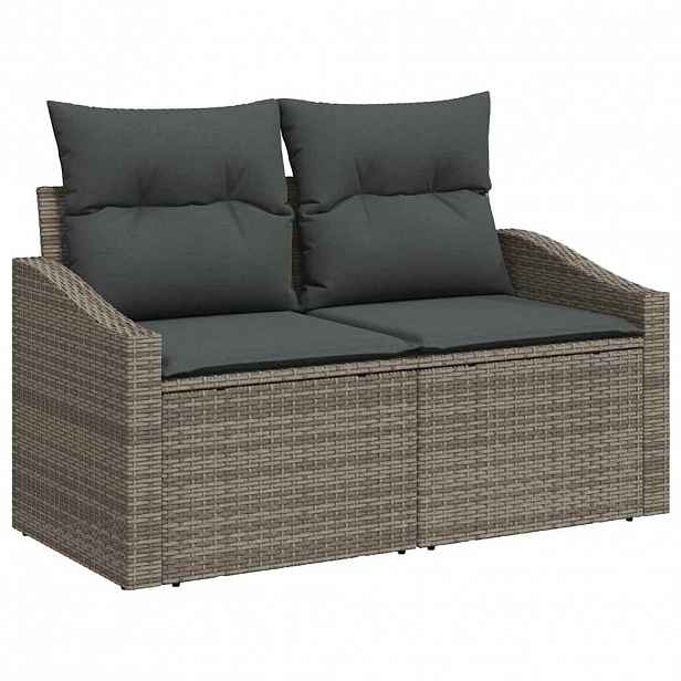 vidaXL Zahradní sofa s polštářem 123 x 62 x 69 cm polyratan