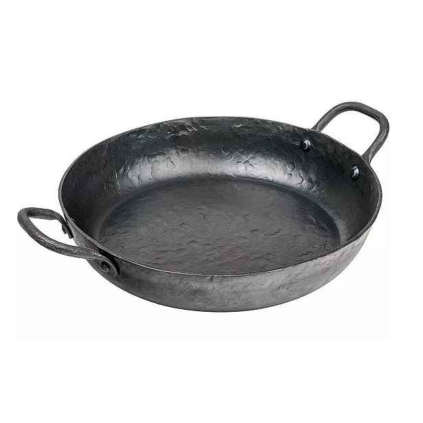 Forged Essentials Pánev se dvěma rukojeťmi, ocelová, výška: 75 mm, průměr