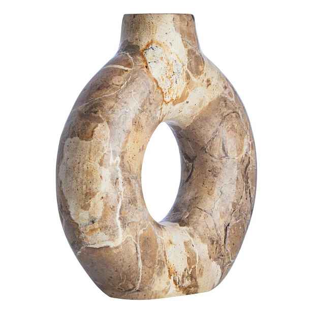 Hnědá mramorová váza (výška 20 cm) Santino – Premier Housewares
