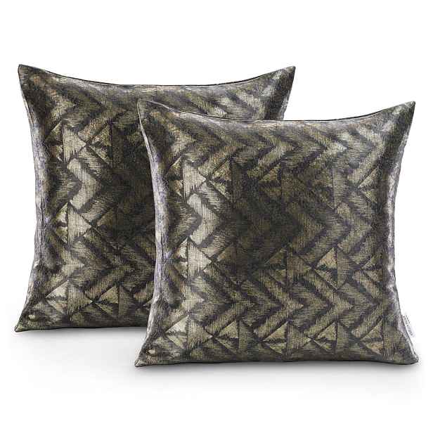Restilo Sada dvou povlaků na polštář AmeliaHome Glamour Navia tmavě šedá, velikost 45x45*2