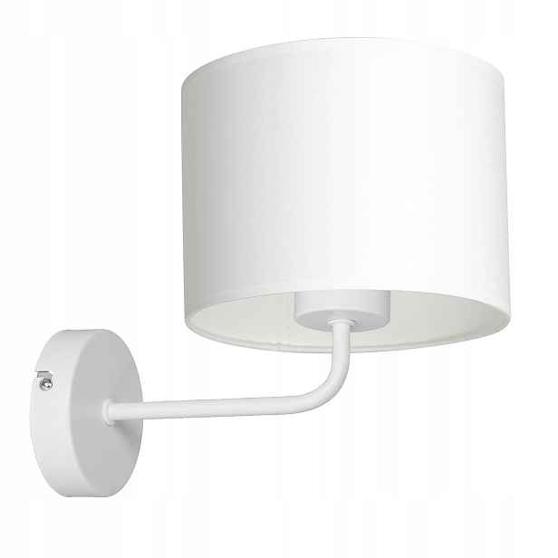 Luminex Nástěnné svítidlo Arden, bílé, stínidlo E27 15W, IP20