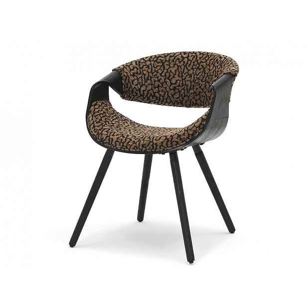 Designová jídelní židle SAROLTA - hnědá / černá