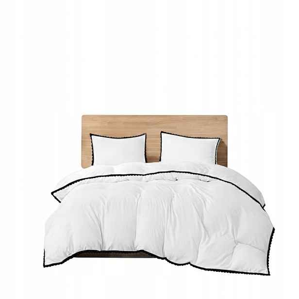 Elegantní Povlečení s černou krajkou 200x220 Bílá
