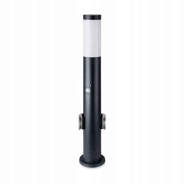 V-tac Zahradní sloupek 60CM E27 černý, senzor pohybu zásuvky VT-838-60