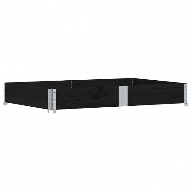 vidaXL Zahradní truhlík černý 150 x 100 cm masivní borové dřevo