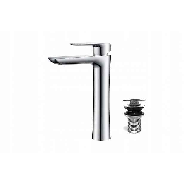 Clever Vysoká umyvadlová baterie z mosazi, chrom, lesk 263 mm