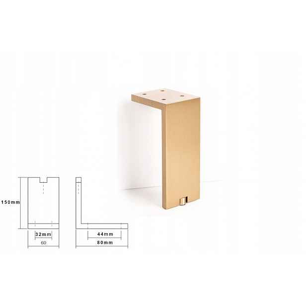 Nábytková noha Viefe 6005 Fonda 15 cm tmavá mosaz