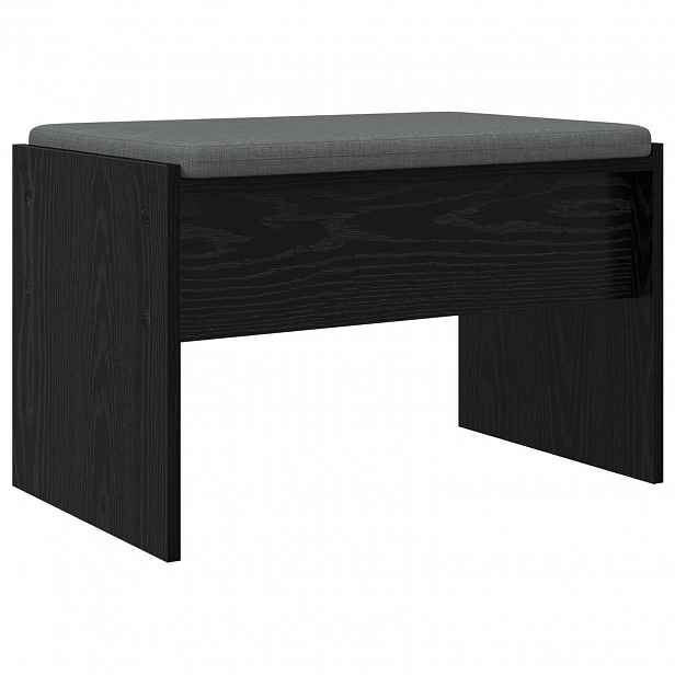 vidaXL Chodbičková lavice s polštářem Černý dub 63 x 38 x 40 cm