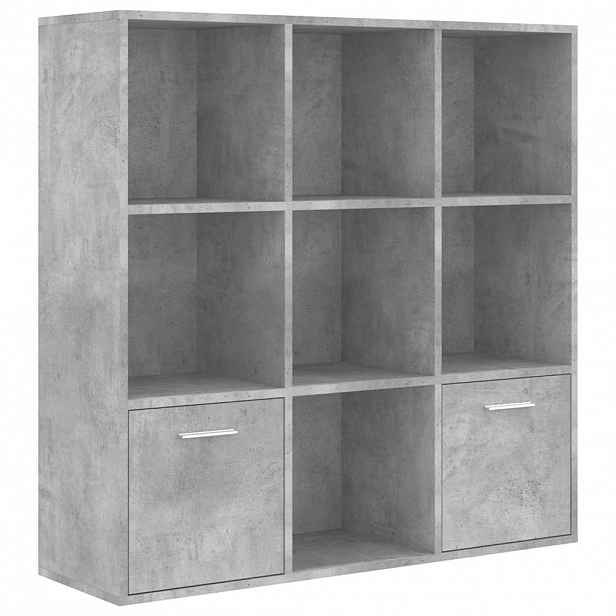 vidaXL Knihovna betonově šedá 98 x 30 x 98 cm kompozitní dřevo