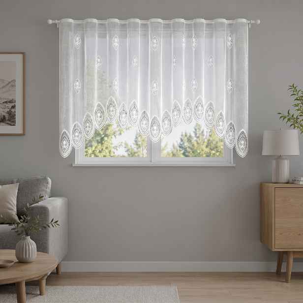 Dekorační žakárová záclona s řasící páskou VANESSA 125 bílá 300x125 cm MyBestHome