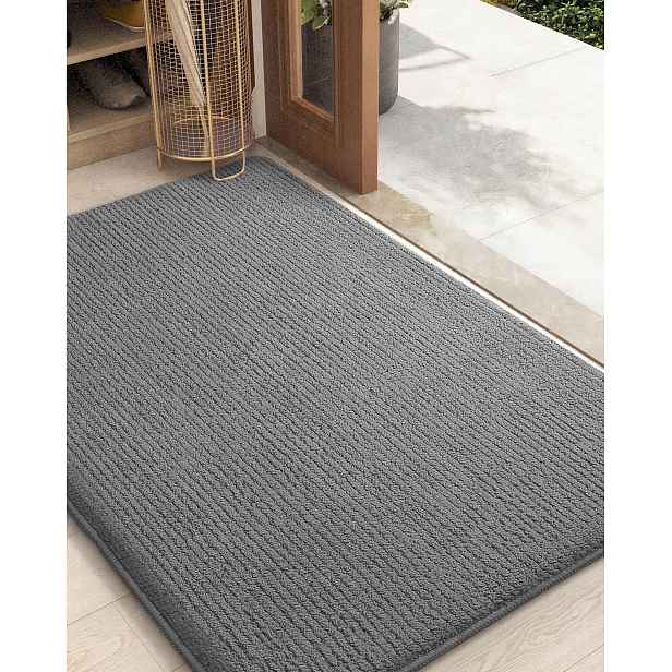 Dveřní rohožka 80 x 120 cm Protiskluzová absorpční šedá