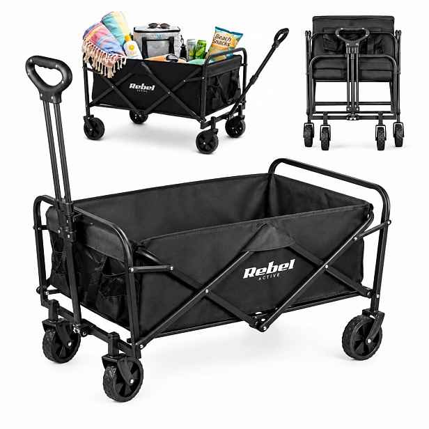 Skládací zahradní plážový vozík Rebel Active 80L 100 kg