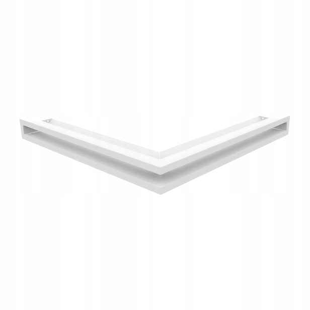 Ventilační mřížka do krbu Luft rohová 56x56x6 bílá