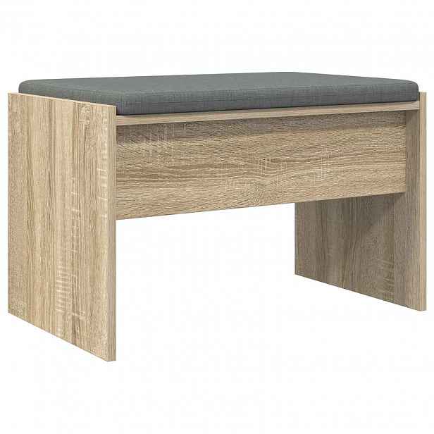 vidaXL Chodbičková lavice s polštářem Sonoma dub 63 x 38 x 40 cm