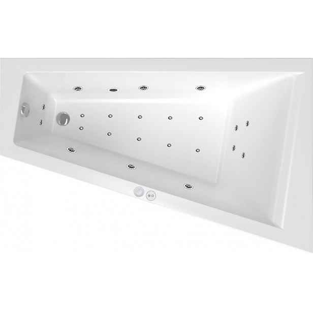 Masážní vana SIKO Idea Plus 160x100 cm MEDIUM akrylát levá SIKOHMMID160100L