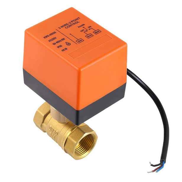 Elektrický 2-cestný zónový ventil, kulový kohout 3/4 palce DN20, 220 V
