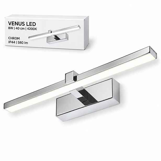 Svítidlo do zrcadla Venus Led 8W 40 cm chrom koupelnové 4200K IP44 580lm