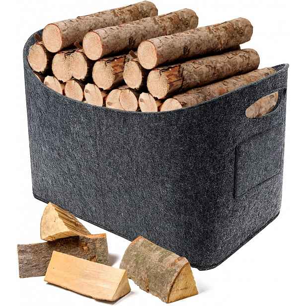 Taška Na Dřevo Ke Krbu 63L 53X40X30 CM Skládací Filcová
