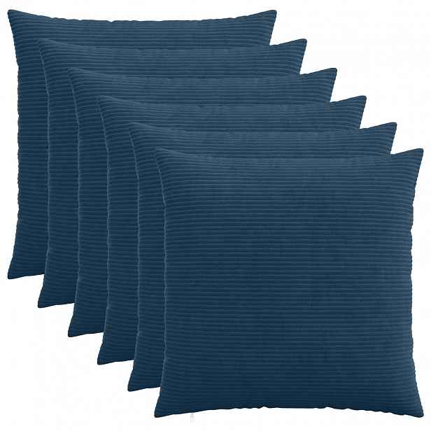 vidaXL Povlak na polštář 6 pcs HEERLEN Námořnická modrá 60 x 60 cm