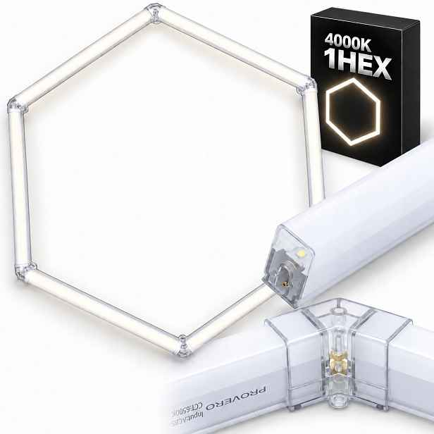 Sada Led žárovek HEX1 bílá 92x79 Cm 42W detailing garáž auto 4000K