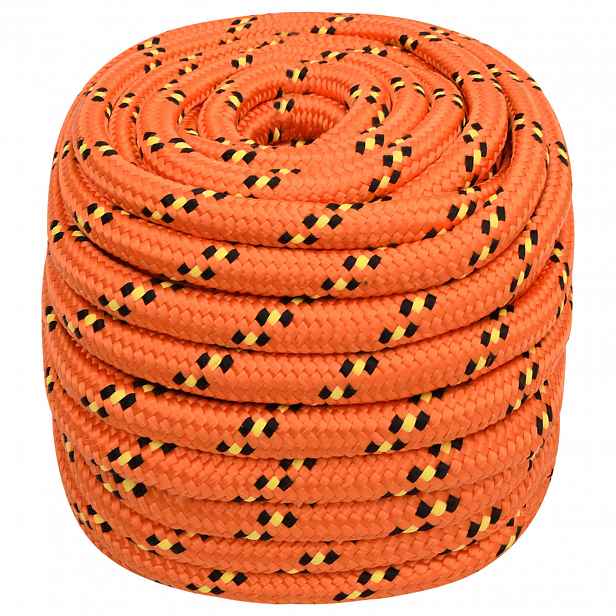 vidaXL Víceúčelové užitkové lano 20 mm 50 m Oranžová PP
