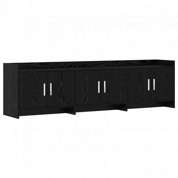 vidaXL Televizní skříň 168 x 33 x 47 cm Černý dub Kompozitní dřevo