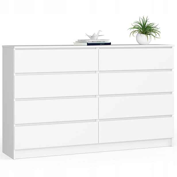Komoda K160 8SZ Clp Pk Bílá Akd