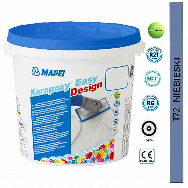 Mapei Epoxidová Spárovací Hmota Kerapoxy Easy Design 3 kg Kyselinovzdorná 172 Modrá