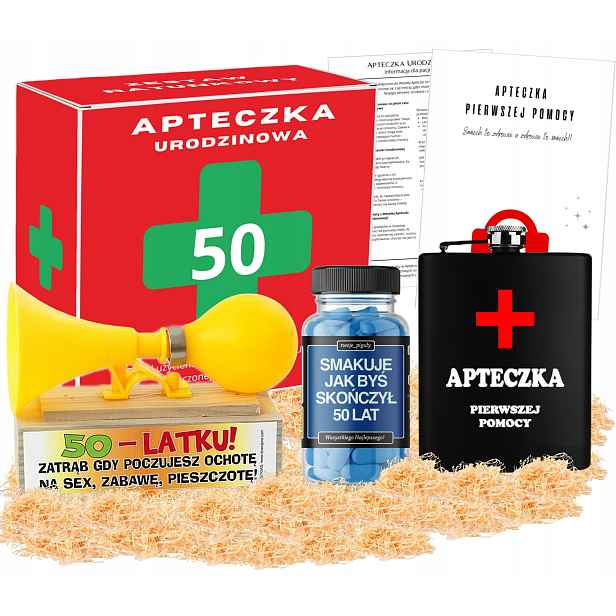 Vtipný dárek k 50. narozeninám pro muže, Hotová Sada Lékárnička
