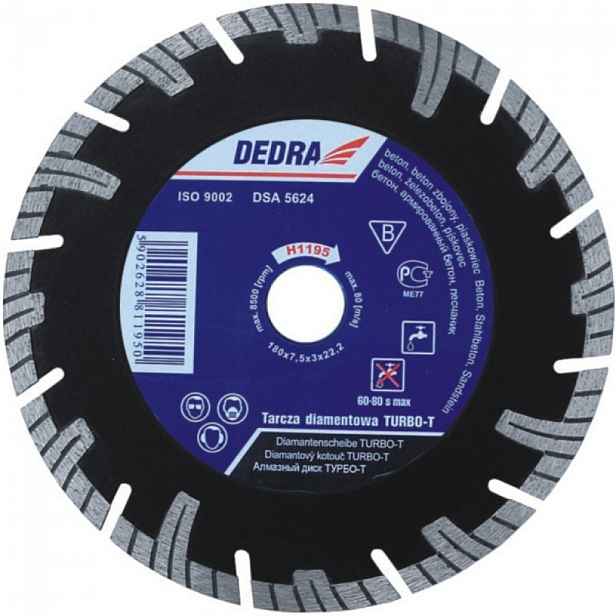 Diamantový kotouč Dedra H1197 230 mm x 22,2 mm