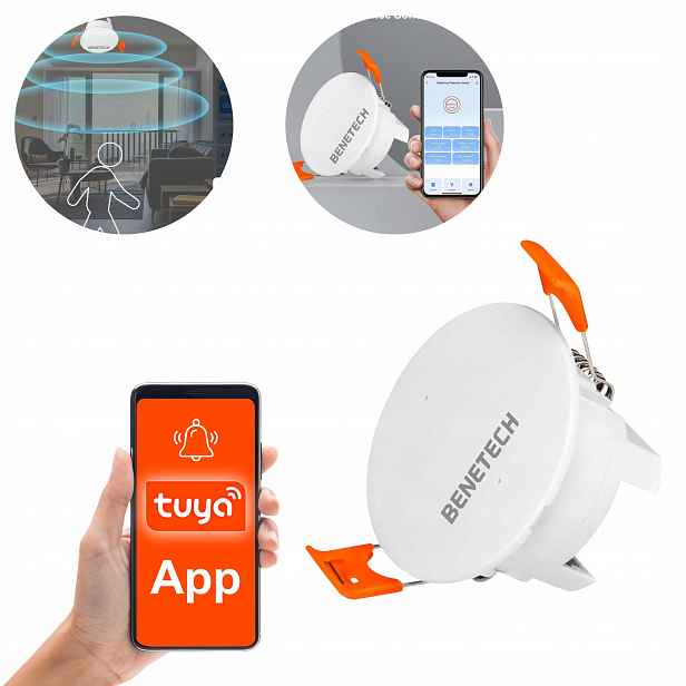 Senzor Pohybu Zigbee Mikrovlnný Senzor Přítomnosti Smart Home Benetech Tuya