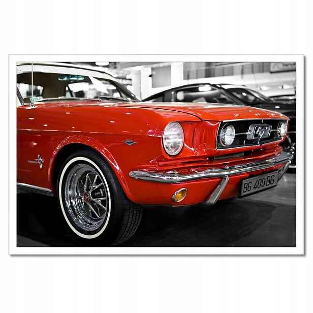 Plakáty v rámu 60x40 Červený Mustang