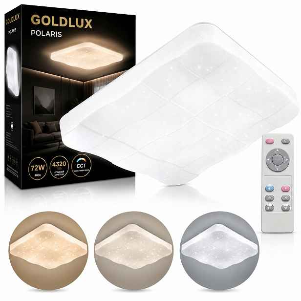Stropní Svítidlo Led svítidlo Stropní Svítidlo 72W 4320lm Cct Bílá Dálkový Ovladač Stmívatelné