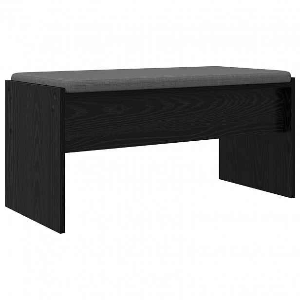vidaXL Chodbičková lavice s polštářem Černý dub 83 x 38 x 40 cm