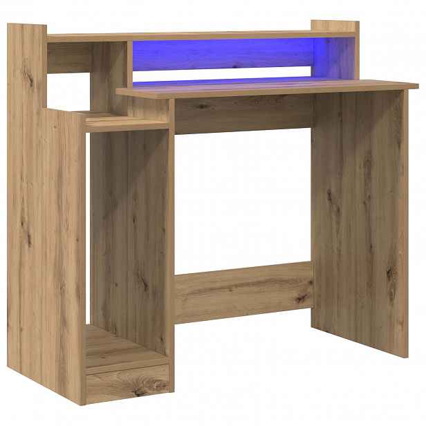 vidaXL Stůl Artisanový dub 97 x 45 x 90 cm Kompozitní dřevo