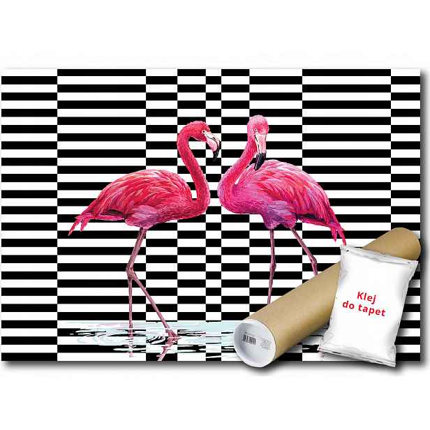 Vinylová fototapeta Plameňák Pták Vzor 416x290