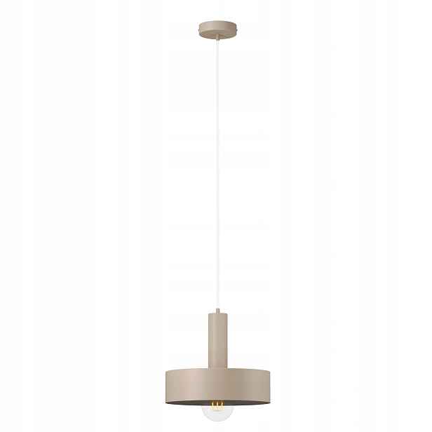 Závěsná lampa béžová s kulatý stínidlem E27 15W Vitrum Sigma Lighting
