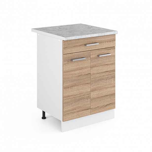 Vicco SPODNÍ SKŘÍŇKA KUCHYŇSKÉ LINKY R-Line Sonoma 60 cm se zásuvkou a pracovní deskou