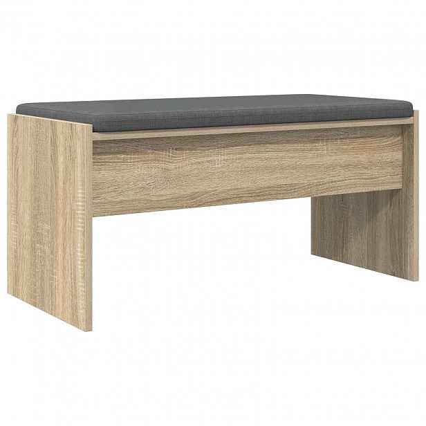 vidaXL Chodbičková lavice s polštářem Sonoma dub 83 x 38 x 40 cm
