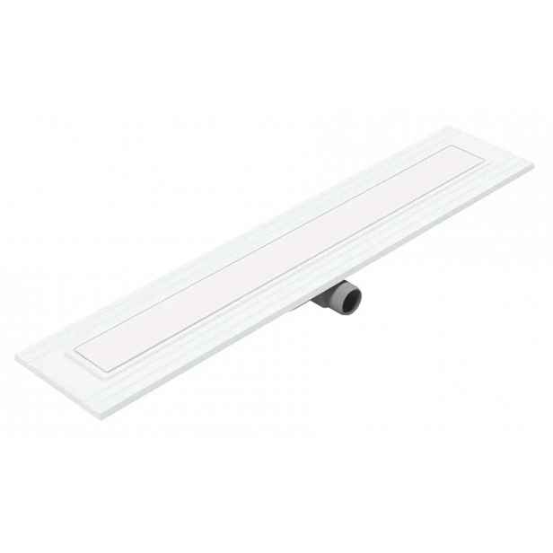 I-Drain Liquid 68 - Nerezový sprchový žlab s roštem, délka 80 cm, bílá EP.SS.0800.W