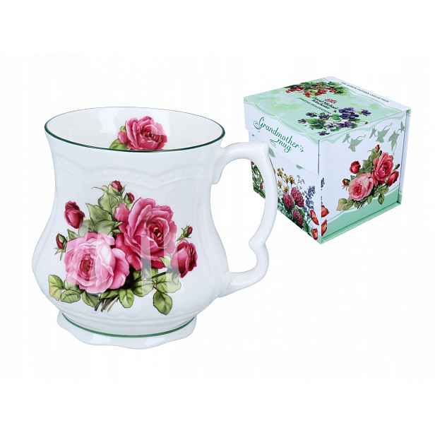 Porcelánový hrnek babičky carmani s růžemi k narozeninám