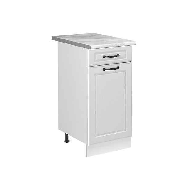 Vicco SKŘÍŇKA POD DŘEZ R-Line, Bílý venkovský dům/Bílá, 40 cm pracovní deska Mramor