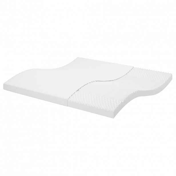 vidaXL Pěnová matrace bílá 200 x 200 cm 7 zón tvrdost 20 ILD