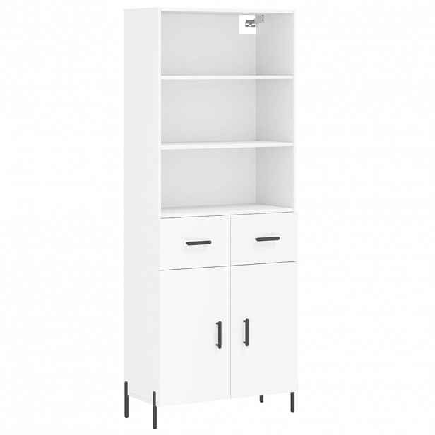 vidaXL Skříň highboard bílá 69,5 x 34 x 180 cm kompozitní dřevo