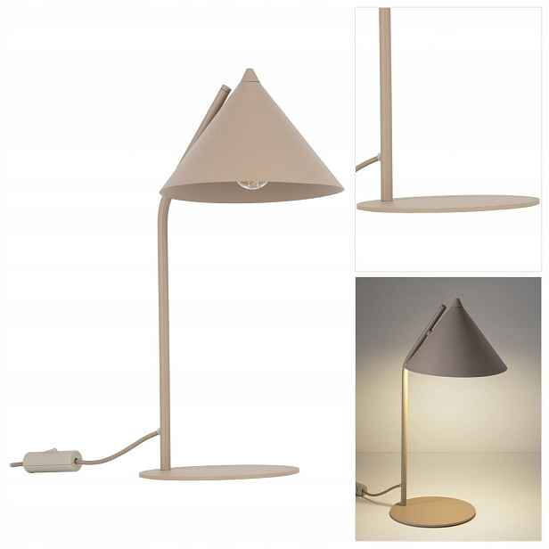 Béžová stolní lampa Cono Sabia v moderním stylu v pracovně Tk Lighting