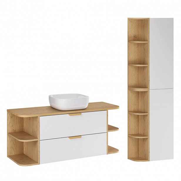Petits-meubles KOUPELNOVÝ NÁBYTEK 120.4cm Oria 2er-Set Bílá